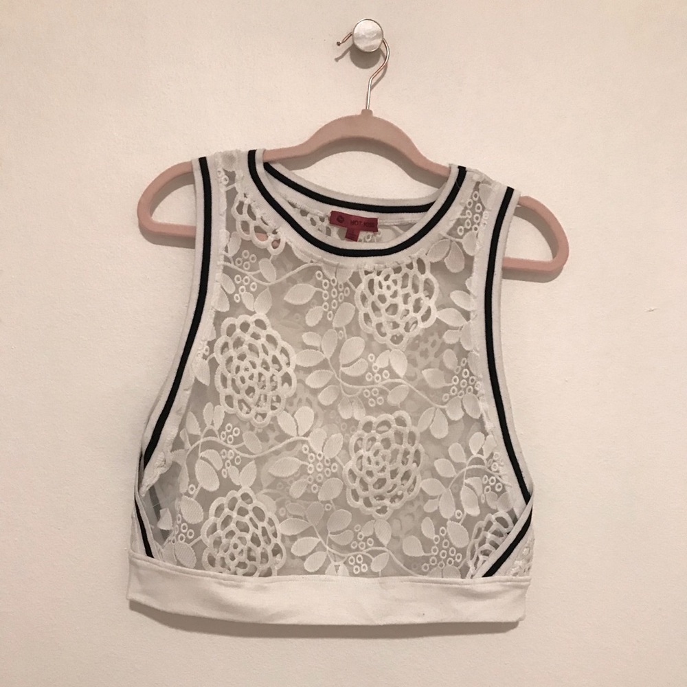 White crop top